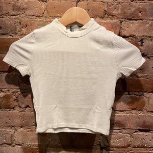 White Reformation Cropped top